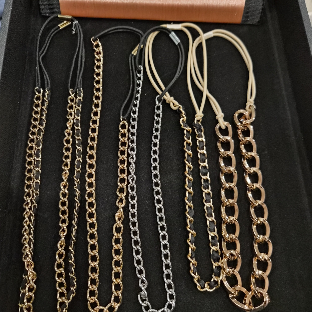 Elegant Gold and Silver Chain Headbands